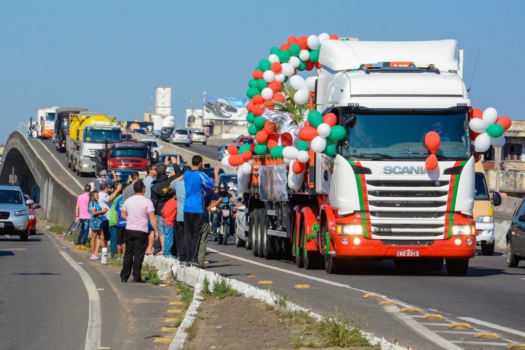Procissão de São Cristóvão em 2017 em Canoas