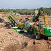 A usina de reciclagem de resíduos da construção civil de Canoas recebeu mais uma parte do maquinário, que produz 150 toneladas por hora