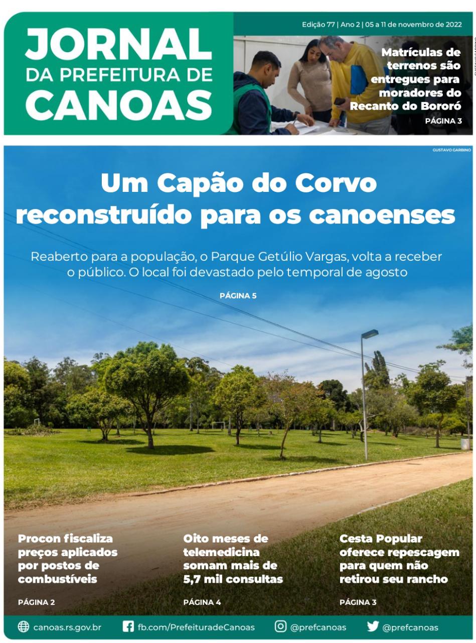 Jornal Da Prefeitura De Canoas Edição 77 | 05 a 11 Novembro de 2022