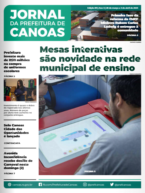Jornal Da Prefeitura De Canoas Edição 89 | 25 de março a 03 de Abril de 2023