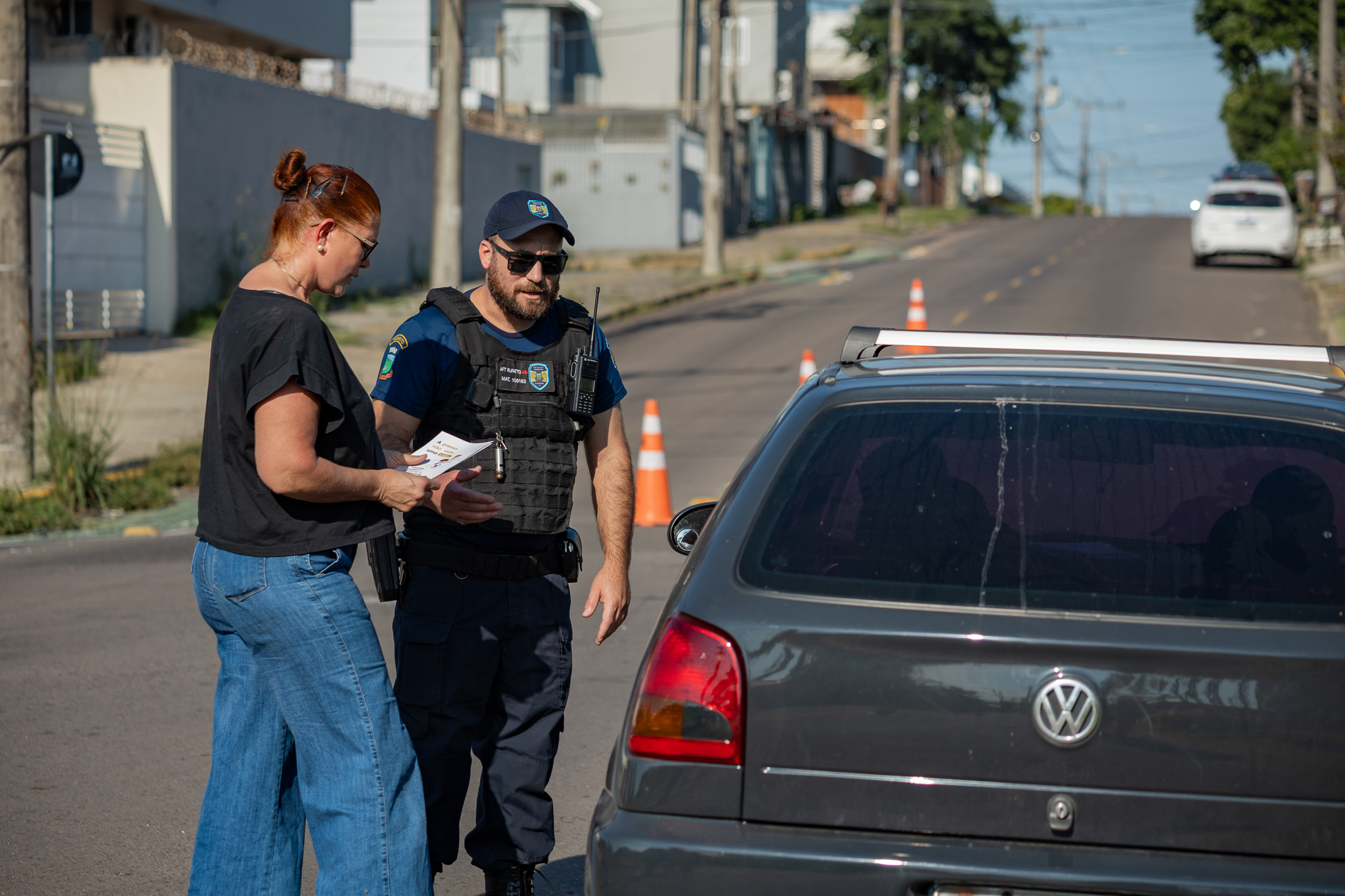 Polícia de Trânsito realiza blitz educativa no bairro de São José