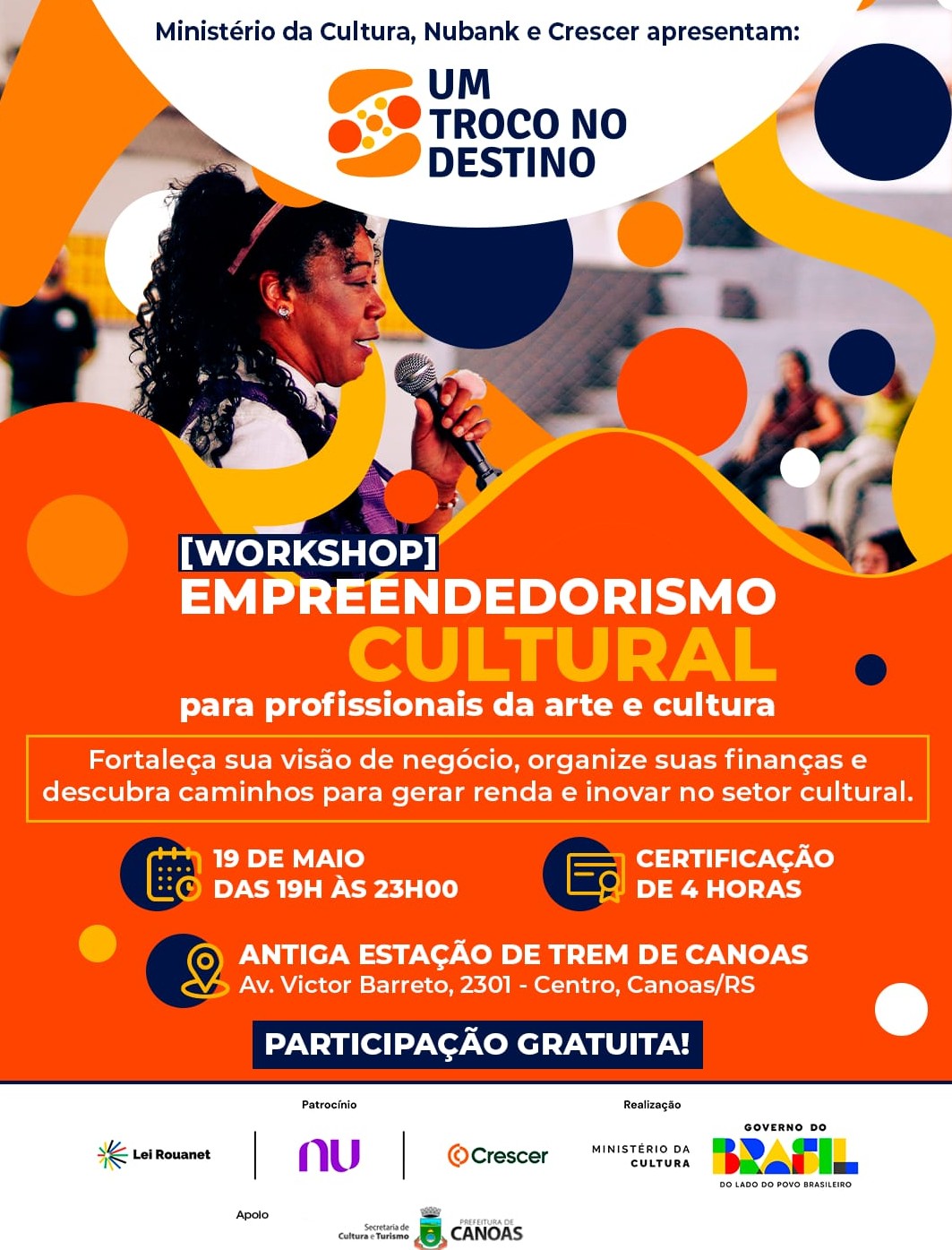 Canoas promove workshop de empreendedorismo cultural na Antiga Estação de Trem